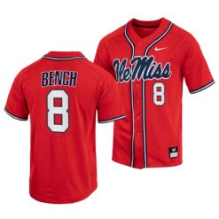 Ole Miss Rebels Justin Bench College Baseball Jersey Red