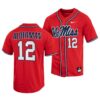 Ole Miss Rebels Justin Bench College Baseball Jersey White