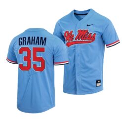 Ole Miss Rebels Kevin Graham College Baseball Jersey Blue
