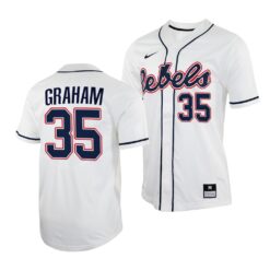 Ole Miss Rebels Kevin Graham College Baseball Jersey White