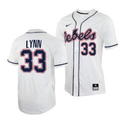 Ole Miss Rebels Lance Lynn College Baseball Jersey White