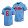 Ole Miss Rebels Reagan Burford College Baseball Jersey White