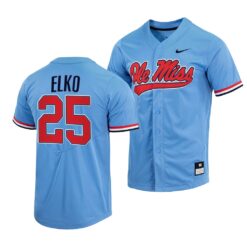 Ole Miss Rebels Tim Elko College Baseball Jersey Blue