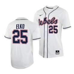 Ole Miss Rebels Tim Elko College Baseball Jersey White