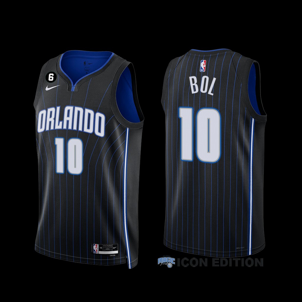 Orlando Magic Bol Bol 2022-23 Icon Edition Jersey Black Orlando Magic Bol Bol 2022-23 Icon Edition Jersey Black