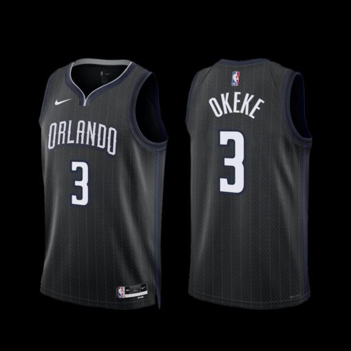 Orlando Magic Chuma Okeke 2022-23 Black City Edition Jersey