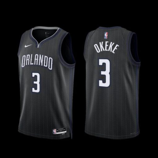 Orlando Magic Chuma Okeke 2022-23 Black City Edition Jersey