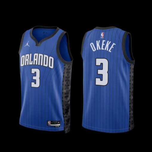 Orlando Magic Chuma Okeke 2022-23 Blue Statement Edition Jersey