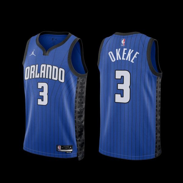 Orlando Magic Chuma Okeke 2022-23 Blue Statement Edition Jersey Orlando Magic Chuma Okeke 2022-23 Blue Statement Edition Jersey