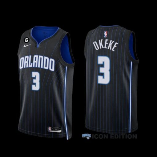 Orlando Magic Chuma Okeke 2022-23 Icon Edition Jersey Black