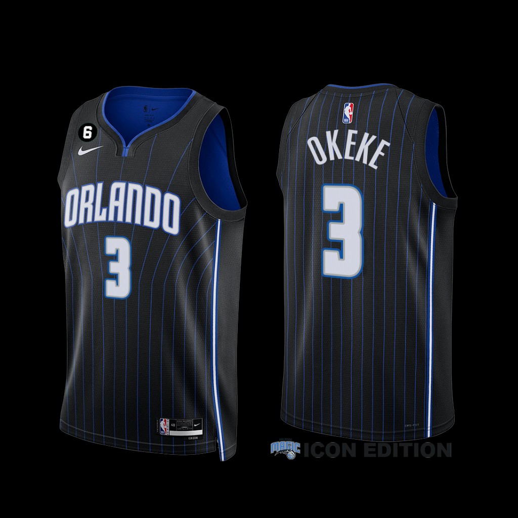 Orlando Magic Chuma Okeke 2022-23 Icon Edition Jersey Black Orlando Magic Chuma Okeke 2022-23 Icon Edition Jersey Black