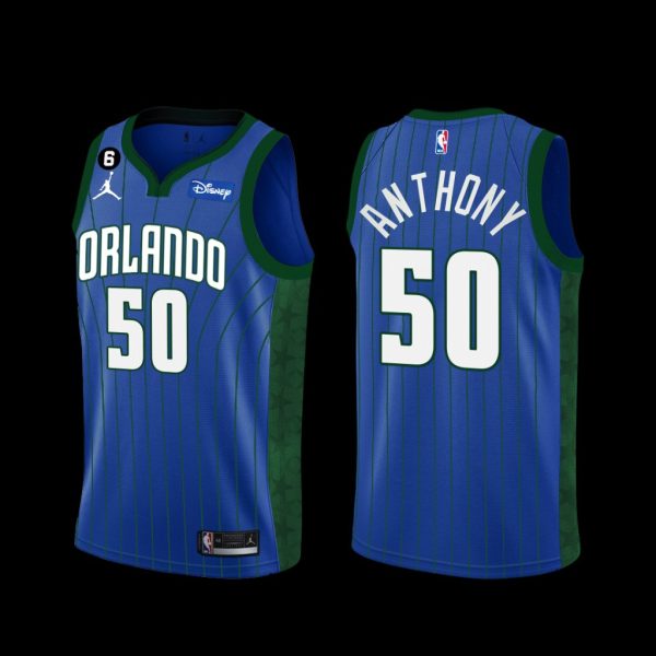 Orlando Magic Cole Anthony 2022-23 Statement Edition Jersey Blue Orlando Magic Cole Anthony 2022-23 Statement Edition Jersey Blue