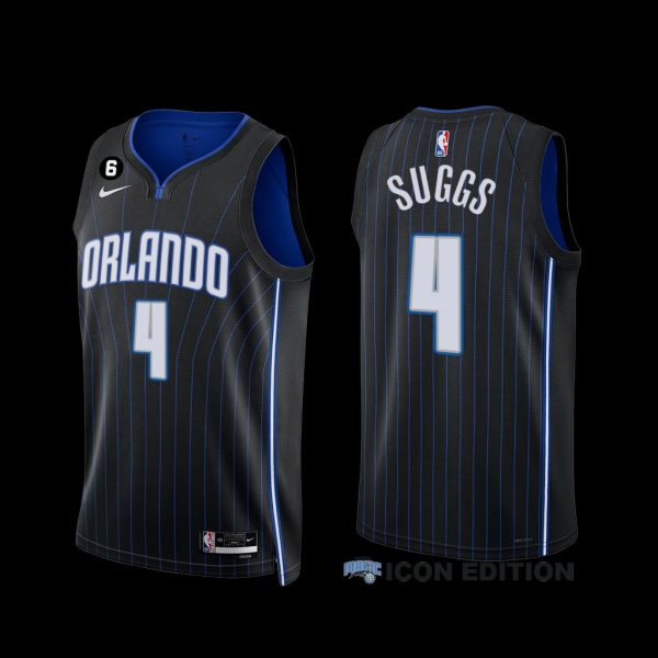 Orlando Magic Jalen Suggs 2022-23 Icon Edition Jersey Black Orlando Magic Jalen Suggs 2022-23 Icon Edition Jersey Black