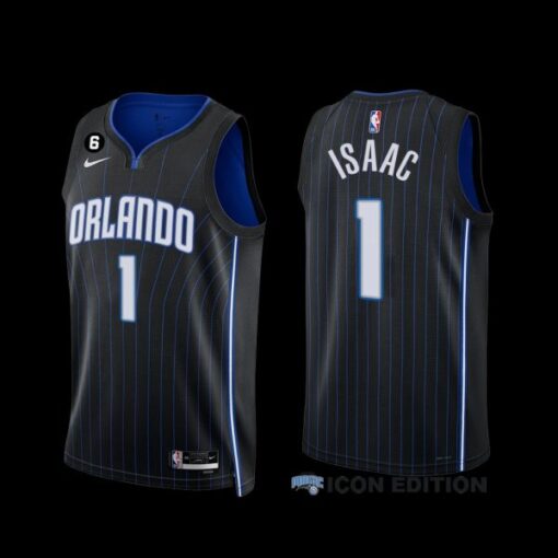Orlando Magic Jonathan Isaac 2022-23 Icon Edition Jersey Black