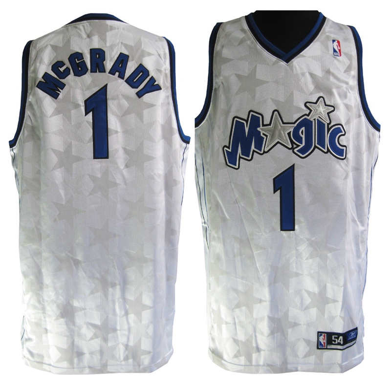 Orlando Magic Tracy McGrady White Stars Throwback Jersey Orlando Magic Tracy McGrady White Stars Throwback Jersey