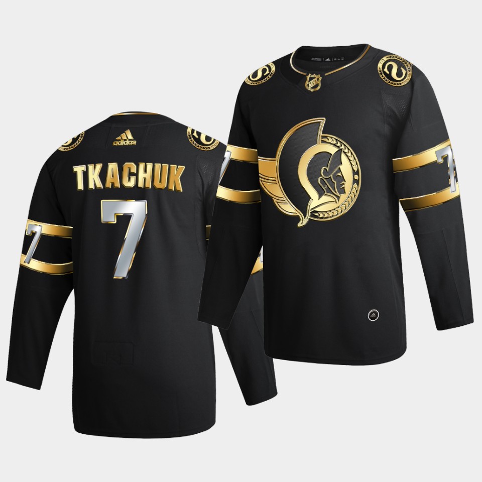 Ottawa Senators Brady Tkachuk 2020-21 Golden Edition Limited Black Jersey Ottawa Senators Brady Tkachuk 2020-21 Golden Edition Limited Black Jersey