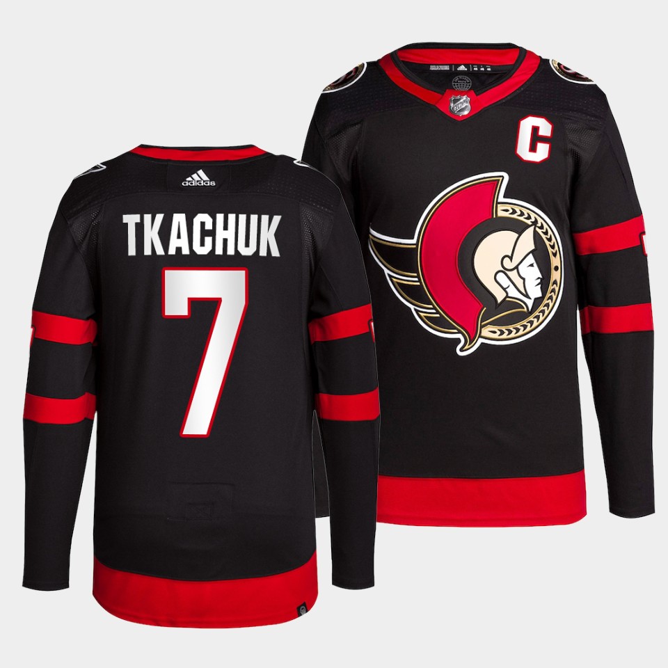 Ottawa Senators Brady Tkachuk 2022 Home Black Jersey Ottawa Senators Brady Tkachuk 2022 Home Black Jersey