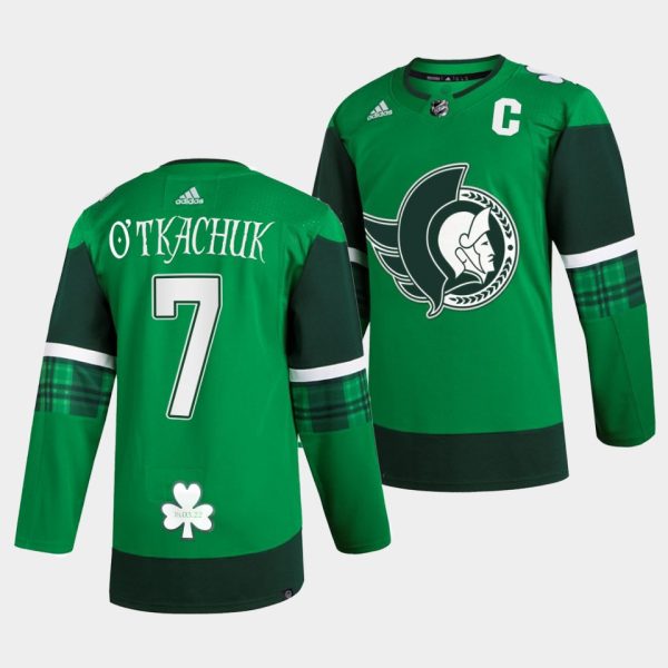 Ottawa Senators Brady Tkachuk 2022 St. Patrick Green Jersey Ottawa Senators Brady Tkachuk 2022 St. Patrick Green Jersey