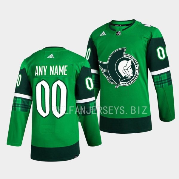 Ottawa Senators Custom 2023 St. Patricks Day Green Jersey Ottawa Senators Custom 2023 St. Patricks Day Green Jersey