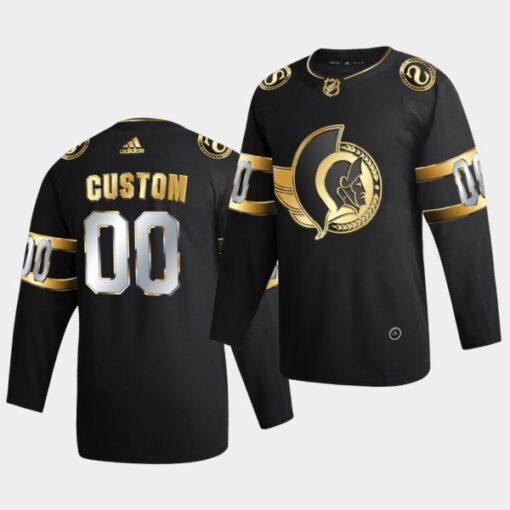 Ottawa Senators Custom Golden Edition Limited Black Jersey