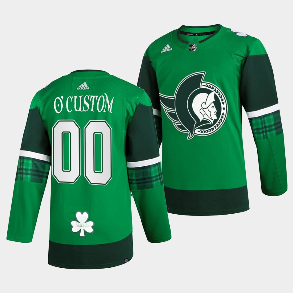 Ottawa Senators Custom St. Patrick Green Jersey Ottawa Senators Custom St. Patrick Green Jersey