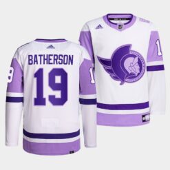 Ottawa Senators Drake Batherson 2021 HockeyFightsCancer White Jersey