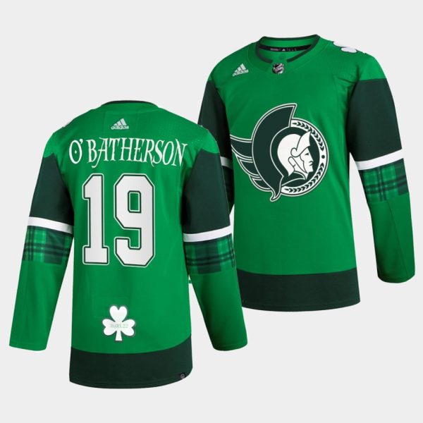 Ottawa Senators Drake Batherson 2022 St. Patrick Green Jersey Ottawa Senators Drake Batherson 2022 St. Patrick Green Jersey