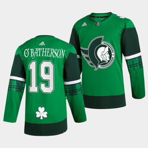 Ottawa Senators Drake Batherson 2022 St. Patrick Green Jersey