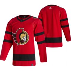 Ottawa Senators Team 2021 Reverse Retro Red Jersey