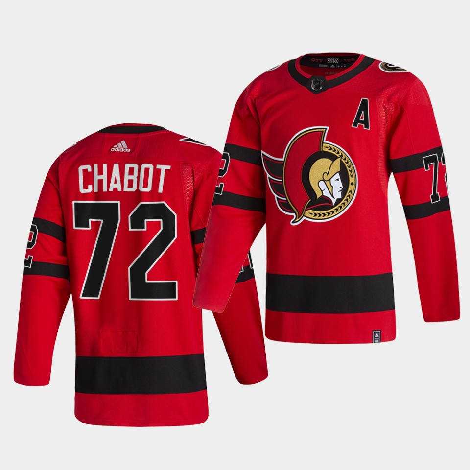 Ottawa Senators thomas chabot 2021 Reverse Retro Red Special Edition Jersey Ottawa Senators thomas chabot 2021 Reverse Retro Red Special Edition Jersey