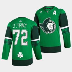 Ottawa Senators Thomas Chabot 2022 St. Patrick Green Jersey