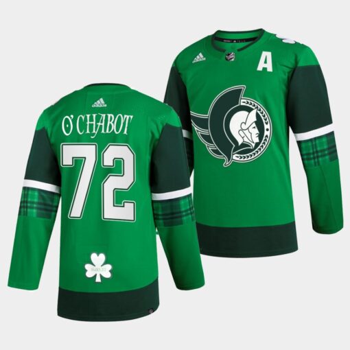 Ottawa Senators Thomas Chabot 2022 St. Patrick Green Jersey