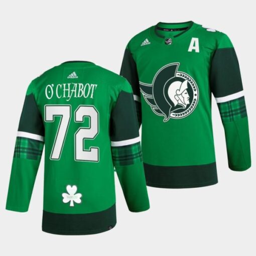 Ottawa Senators Thomas Chabot 2022 St. Patrick Green Jersey