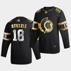 Ottawa Senators Tim Stutzle 2020-21 Golden Edition Limited Black Jersey