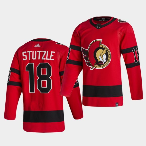 Ottawa Senators Tim Stutzle 2021 Reverse Retro Red Special Edition Jersey Ottawa Senators Tim Stutzle 2021 Reverse Retro Red Special Edition Jersey