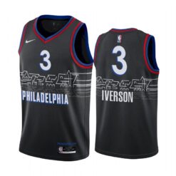 Philadelphia 76ers Allen Iverson 2021 City Black Jersey