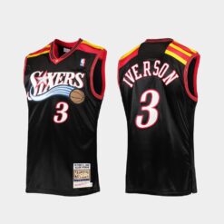 Philadelphia 76ers Allen Iverson Black 2006 Throwback Jersey