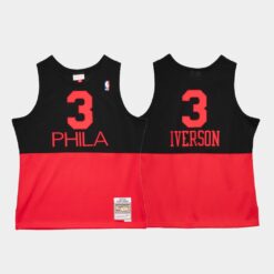 Philadelphia 76ers Allen Iverson Black Reload 2.0 Throwback Jersey