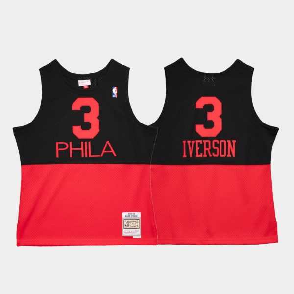 Philadelphia 76ers Allen Iverson Black Reload 2.0 Throwback Jersey Philadelphia 76ers Allen Iverson Black Reload 2.0 Throwback Jersey