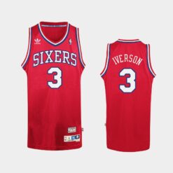 Philadelphia 76ers Allen Iverson Red Throwback Jersey