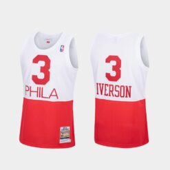 Philadelphia 76ers Allen Iverson Red White 2003-04 Throwback Jersey
