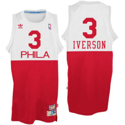 Philadelphia 76ers Allen Iverson Red White Throwback Jersey