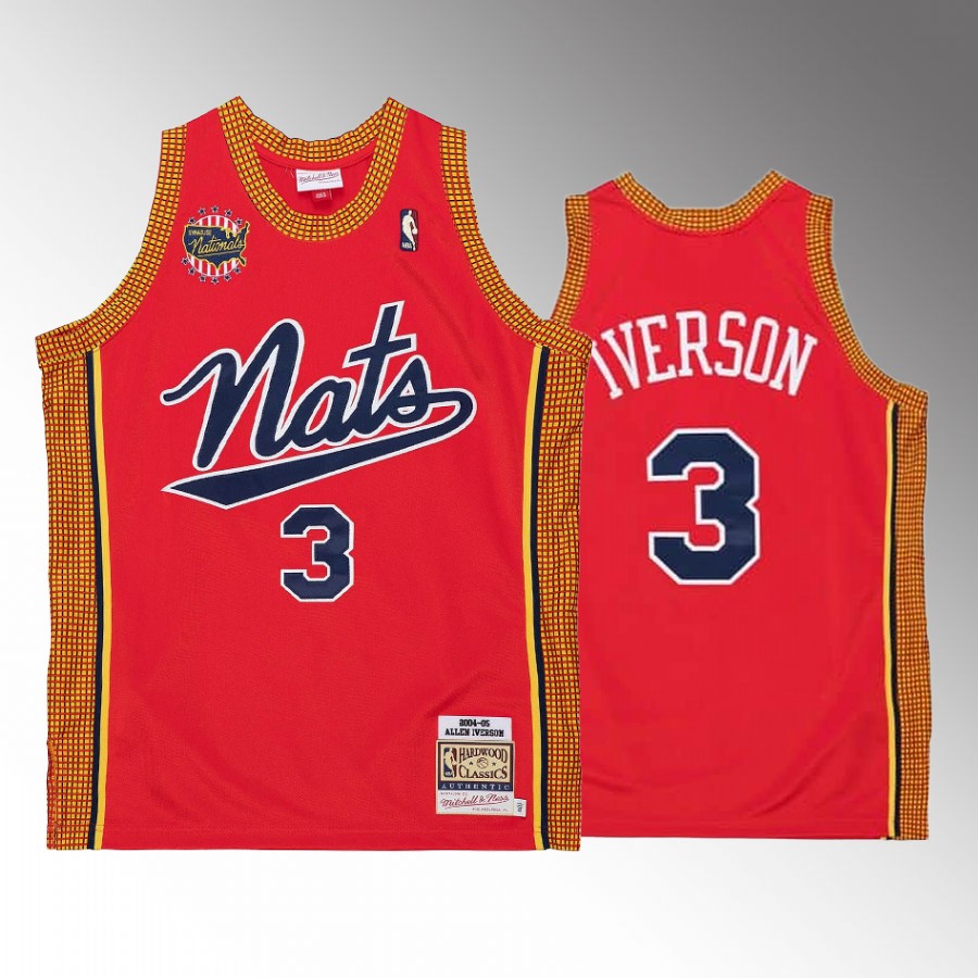 Philadelphia 76ers Allen Iverson Syracuse Nationals Red 2004-05 Throwback Jersey Philadelphia 76ers Allen Iverson Syracuse Nationals Red 2004-05 Throwback Jersey
