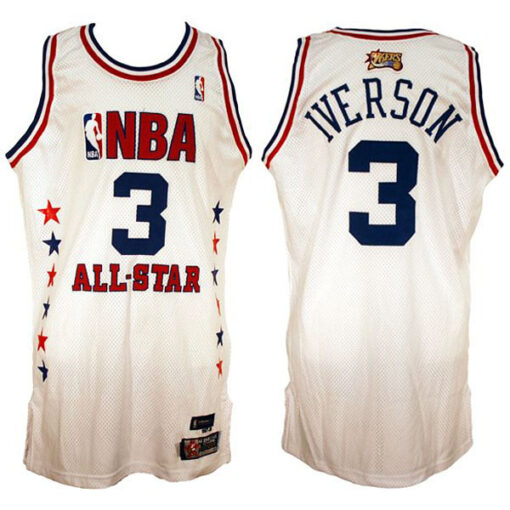 Philadelphia 76ers Allen Iverson White 2003 All Star Throwback Jersey