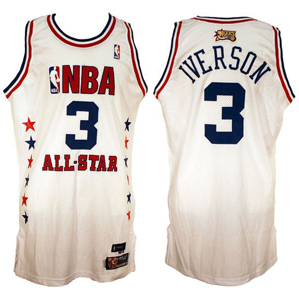 Philadelphia 76ers Allen Iverson White 2003 All Star Throwback Jersey Philadelphia 76ers Allen Iverson White 2003 All Star Throwback Jersey