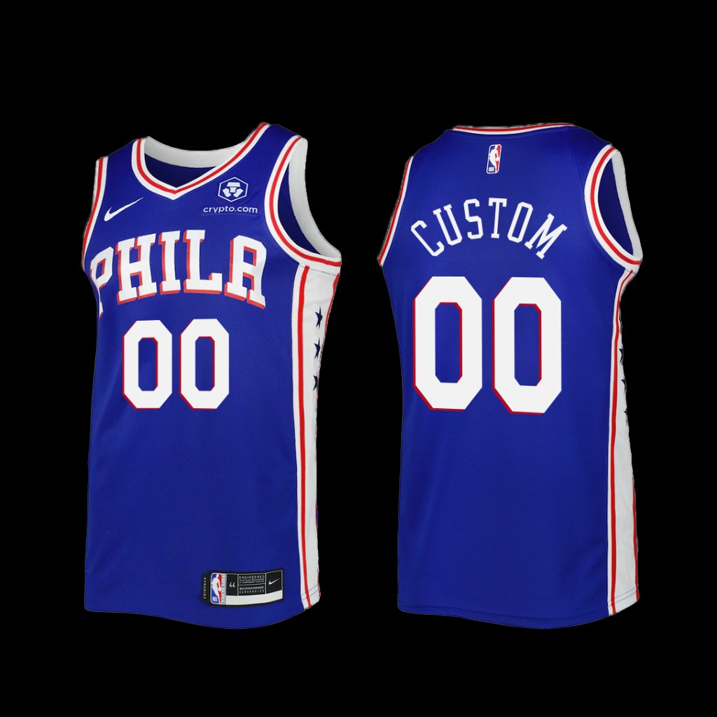 Philadelphia 76ers Custom 2022-23 Icon Edition Jersey Royal Philadelphia 76ers Custom 2022-23 Icon Edition Jersey Royal