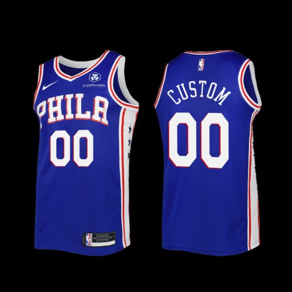 Philadelphia 76ers Custom 2022-23 Icon Edition Jersey Royal Philadelphia 76ers Custom 2022-23 Icon Edition Jersey Royal