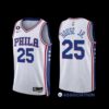 Philadelphia 76ers Allen Iverson White Throwback Jersey