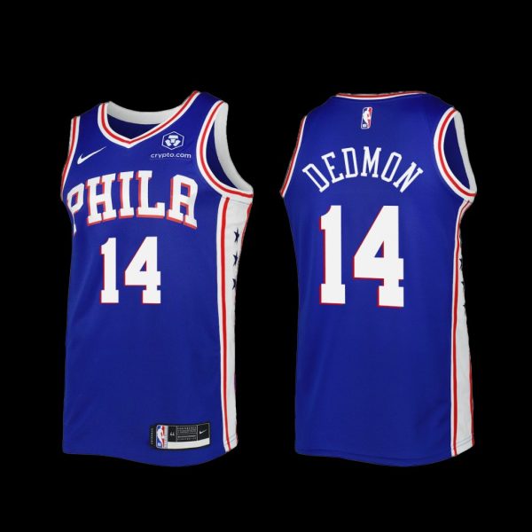 Philadelphia 76ers Dewayne Dedmon 2022-23 Icon Edition Jersey Blue Philadelphia 76ers Dewayne Dedmon 2022-23 Icon Edition Jersey Blue