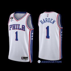 Philadelphia 76ers James Harden 2022-23 Association Edition Jersey White